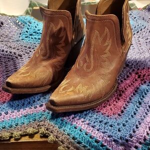 Ariat Tan Western Ankle Booties